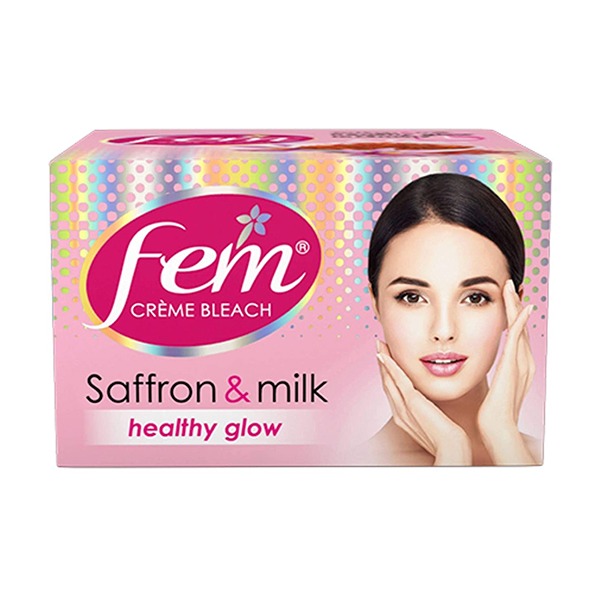 Fem  Saffron & Milk Cream Bleach ,8gm 